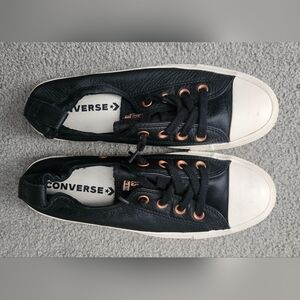 Converse Black Leather Sneakers